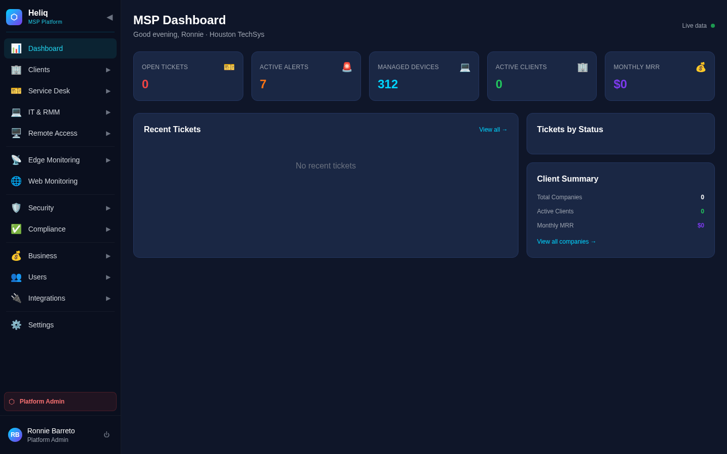 Heliq Dashboard Preview